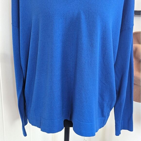 Eileen Fisher Quiet Luxury Preppy Coastal Classic Capsule Sailor Chic Sweater LG - Picture 6 of 13